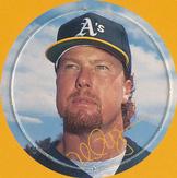 1994 Target Oakland Athletics Collector Kaps #25 Mark McGwire Front