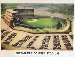 1955 Golden Stamps Milwaukee Braves #NNO Milwaukee County Stadium Front