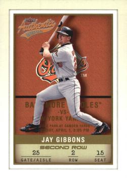 2002 Fleer Authentix - Second Row #79 Jay Gibbons  Front