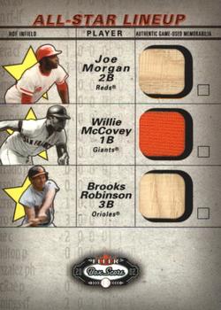 2002 Fleer Box Score - All-Star Lineup Game Used #NNO Joe Morgan / Willie McCovey / Brooks Robinson Front