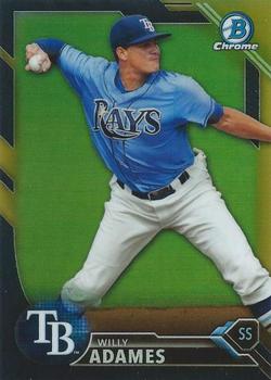 2016 Bowman Chrome - Prospects Black & Gold #BCP152 Willy Adames Front