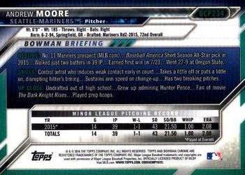 2016 Bowman Chrome - Prospects Black & Gold #BCP234 Andrew Moore Back