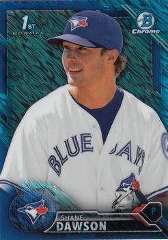 2016 Bowman Chrome - Prospects Blue Shimmer #BCP161 Shane Dawson Front