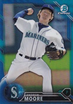 2016 Bowman Chrome - Prospects Blue Refractor #BCP234 Andrew Moore Front