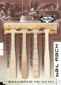2002 Fleer Box Score - Bat Rack Quads #NNO Roberto Alomar / Mo Vaughn / Jeff Bagwell / Craig Biggio  Front