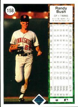 1989 Upper Deck #158 Randy Bush Back