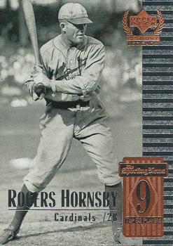 1999 Upper Deck Century Legends #9 Rogers Hornsby Front