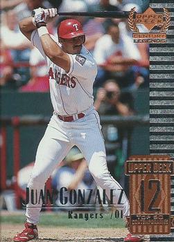 1999 Upper Deck Century Legends #62 Juan Gonzalez Front