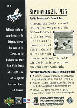 1999 Upper Deck Century Legends #132 Jackie Robinson Back