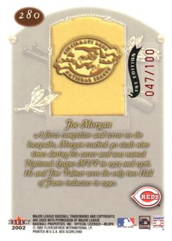 2002 Fleer Box Score - First Edition #280 Joe Morgan Back
