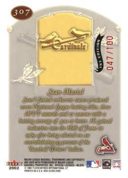 2002 Fleer Box Score - First Edition #307 Stan Musial Back