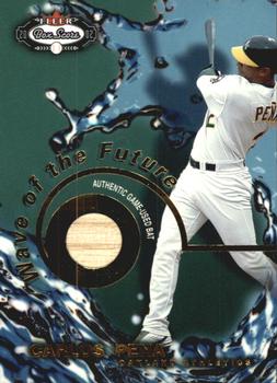 2002 Fleer Box Score - Wave of the Future Game Used #NNO Carlos Pena Front