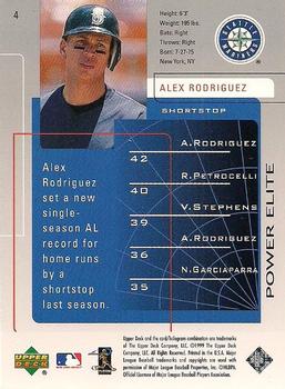 1999 Upper Deck Challengers for 70 #4 Alex Rodriguez Back