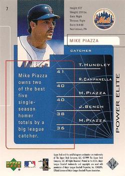 1999 Upper Deck Challengers for 70 #7 Mike Piazza Back