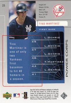 1999 Upper Deck Challengers for 70 #23 Tino Martinez Back