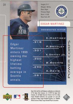 1999 Upper Deck Challengers for 70 #31 Edgar Martinez Back