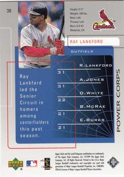 1999 Upper Deck Challengers for 70 #36 Ray Lankford Back