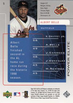 1999 Upper Deck Challengers for 70 #5 Albert Belle Back