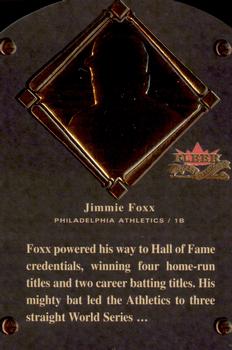 2002 Fleer Fall Classic - HOF Plaque #10 HF Jimmie Foxx Front