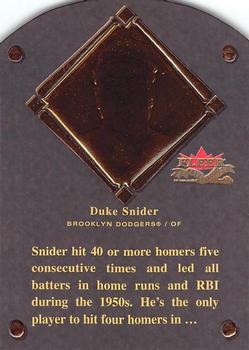 2002 Fleer Fall Classic - HOF Plaque #14 HF Duke Snider Front