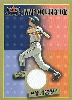 2002 Fleer Fall Classic - MVP Collection Game Used #NNO Alan Trammell Front