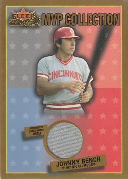 2002 Fleer Fall Classic - MVP Collection Game Used Gold #NNO Johnny Bench Front