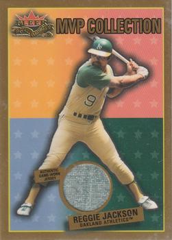 2002 Fleer Fall Classic - MVP Collection Game Used Gold #NNO Reggie Jackson Front