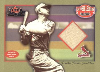 2002 Fleer Fall Classic - October Legends Game Used #NNO Frankie Frisch Front