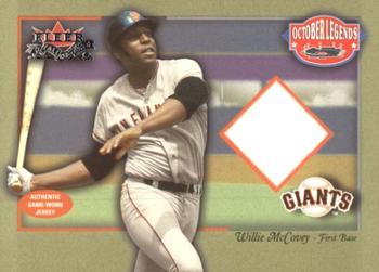 2002 Fleer Fall Classic - October Legends Game Used #NNO Willie McCovey Front