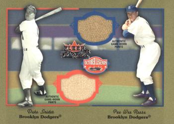 2002 Fleer Fall Classic - October Legends Game Used Dual #NNO Duke Snider / Pee Wee Reese Front