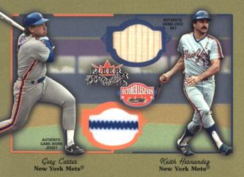 2002 Fleer Fall Classic - October Legends Game Used Dual #NNO Gary Carter / Keith Hernandez Front