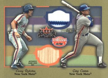 2002 Fleer Fall Classic - October Legends Game Used Dual #NNO Lenny Dykstra / Gary Carter Front