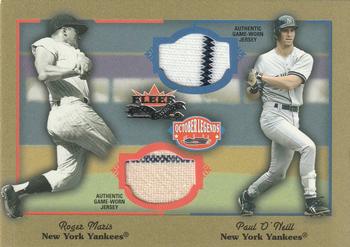 2002 Fleer Fall Classic - October Legends Game Used Dual #NNO Roger Maris / Paul O'Neill Front