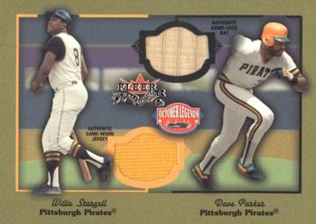 2002 Fleer Fall Classic - October Legends Game Used Dual #NNO Willie Stargell / Dave Parker Front
