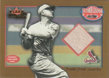 2002 Fleer Fall Classic - October Legends Game Used Gold #NNO Frankie Frisch Front