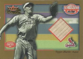 2002 Fleer Fall Classic - October Legends Game Used Gold #NNO Pepper Martin Front