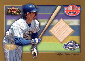 2002 Fleer Fall Classic - October Legends Game Used Gold #NNO Robin Yount Front