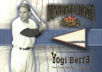 2002 Fleer Fall Classic - Pennant Chase Game Used #NNO Yogi Berra Front