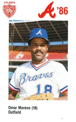 1986 Atlanta Braves Police #NNO Omar Moreno Front