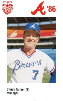 1986 Atlanta Braves Police #NNO Chuck Tanner Front