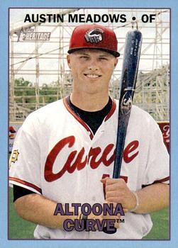 2016 Topps Heritage Minor League - Blue #25 Austin Meadows Front