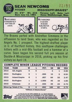 2016 Topps Heritage Minor League - Blue #150 Sean Newcomb Back