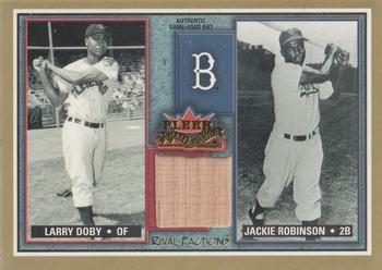 2002 Fleer Fall Classic - Rival Factions Game Used #RF LD-JR Larry Doby / Jackie Robinson Front