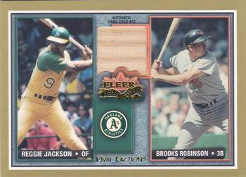 2002 Fleer Fall Classic - Rival Factions Game Used #RF RJ-BR Reggie Jackson / Brooks Robinson Front