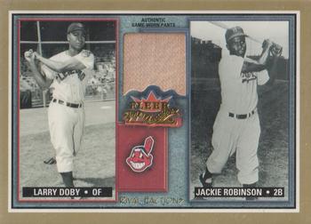 2002 Fleer Fall Classic - Rival Factions Game Used #RF LD-JR Larry Doby / Jackie Robinson Front
