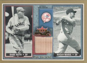 2002 Fleer Fall Classic - Rival Factions Game Used #RF BR-RM Babe Ruth / Roger Maris Front
