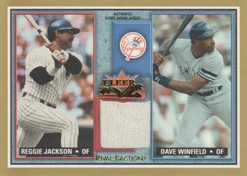 2002 Fleer Fall Classic - Rival Factions Game Used #RF RJ-DW Reggie Jackson / Dave Winfield Front