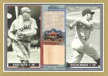 2002 Fleer Fall Classic - Rival Factions Game Used Dual #RF BR-RM Babe Ruth / Roger Maris Front