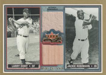 2002 Fleer Fall Classic - Rival Factions Game Used Dual #RF LD-JR Larry Doby / Jackie Robinson Front