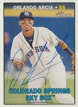2016 Topps Heritage Minor League - Real One Autographs #ROA-OAR Orlando Arcia Front